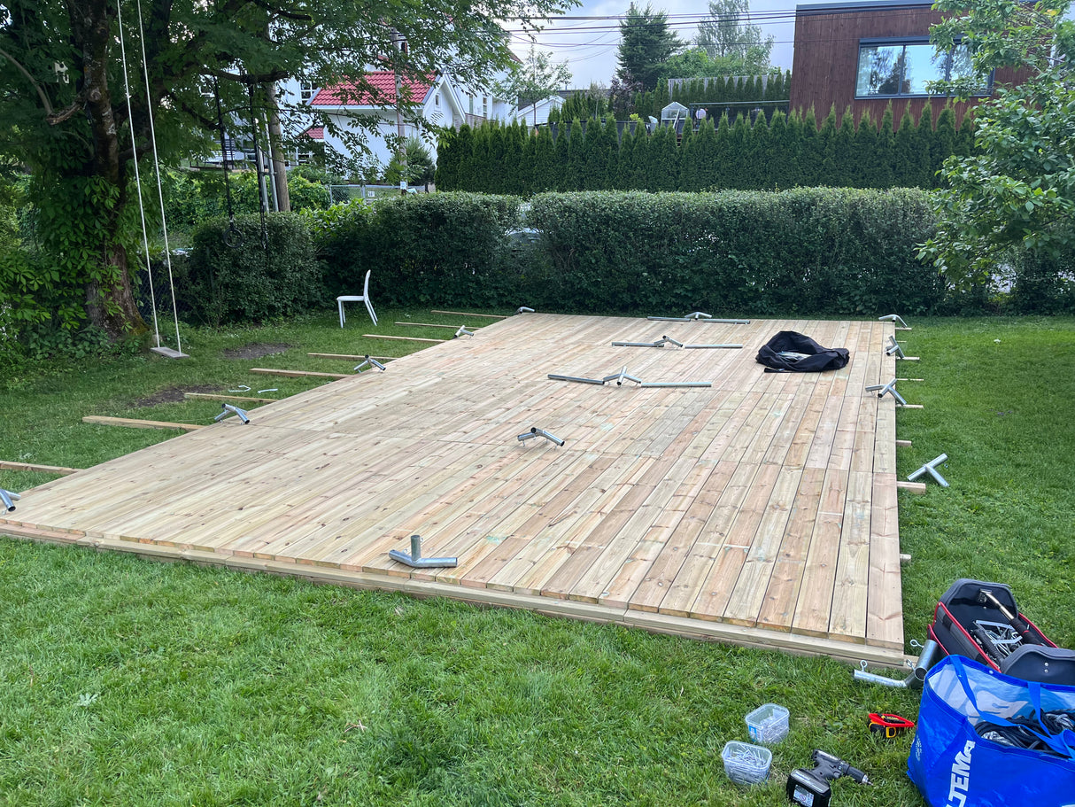 Tregulv til partytelt