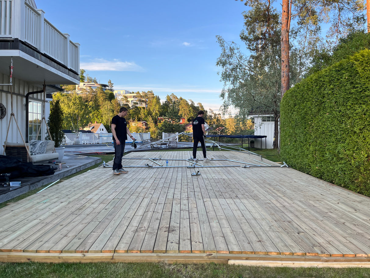 Tregulv til partytelt