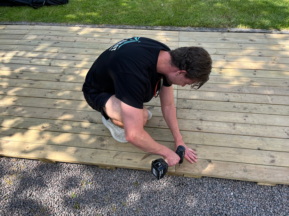 Tregulv til partytelt