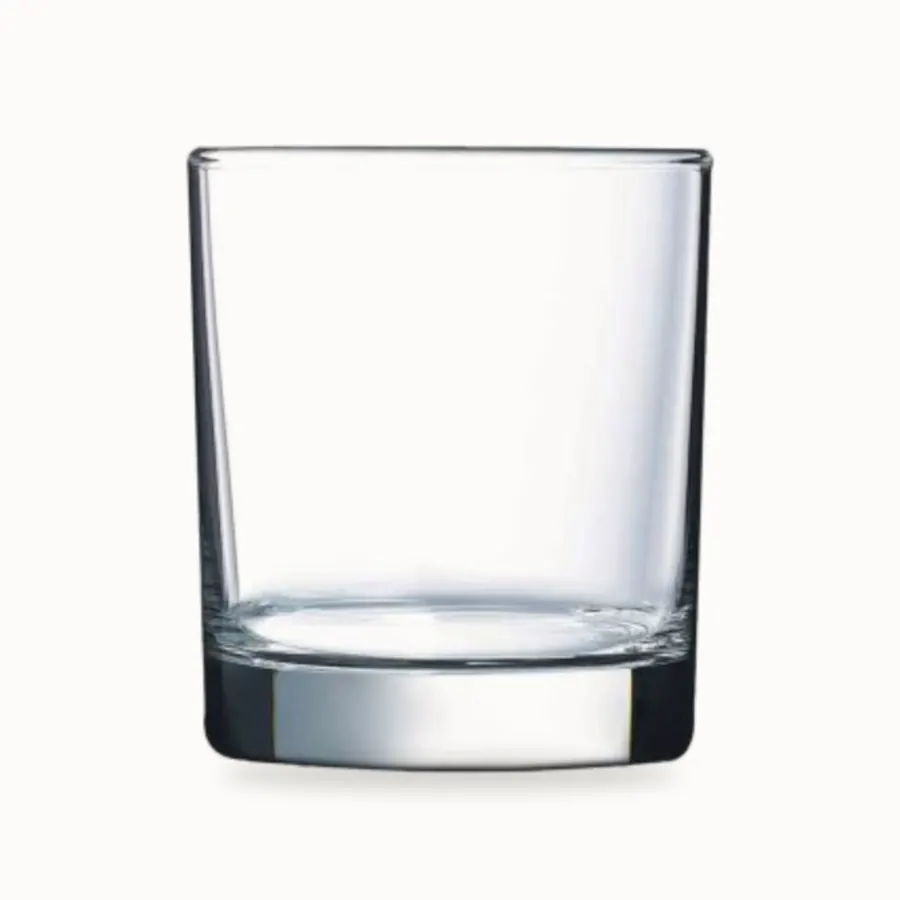 Lavt whiskyglass med tykk bunn
