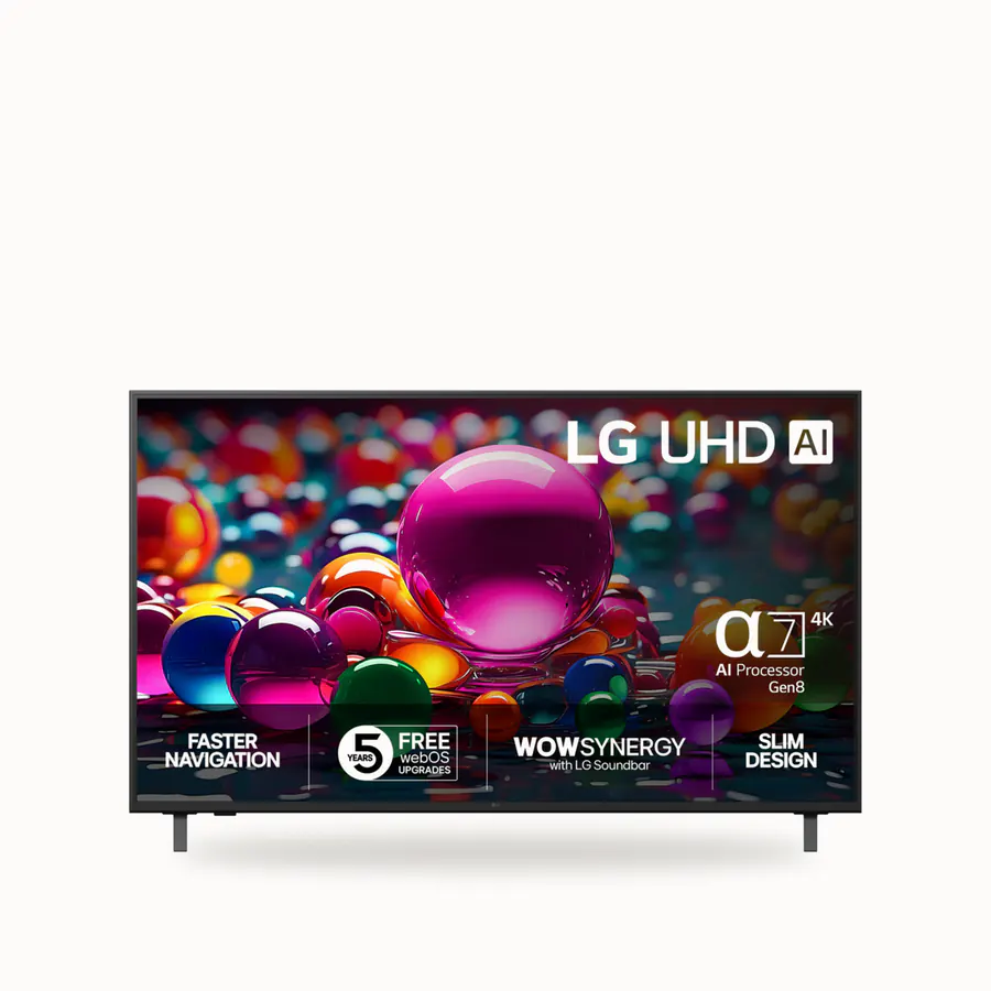 LG 65 tommers 4K Smart TV sett forfra