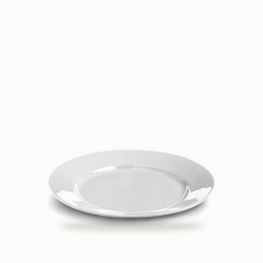 Hvit flat tallerken, medium