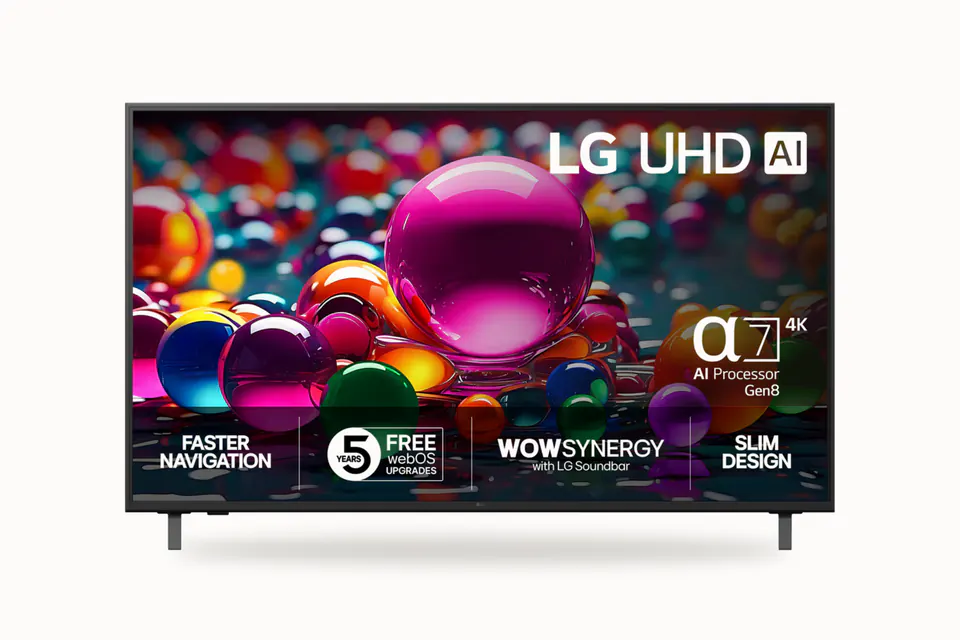 LG 65 tommers 4K Smart TV sett forfra