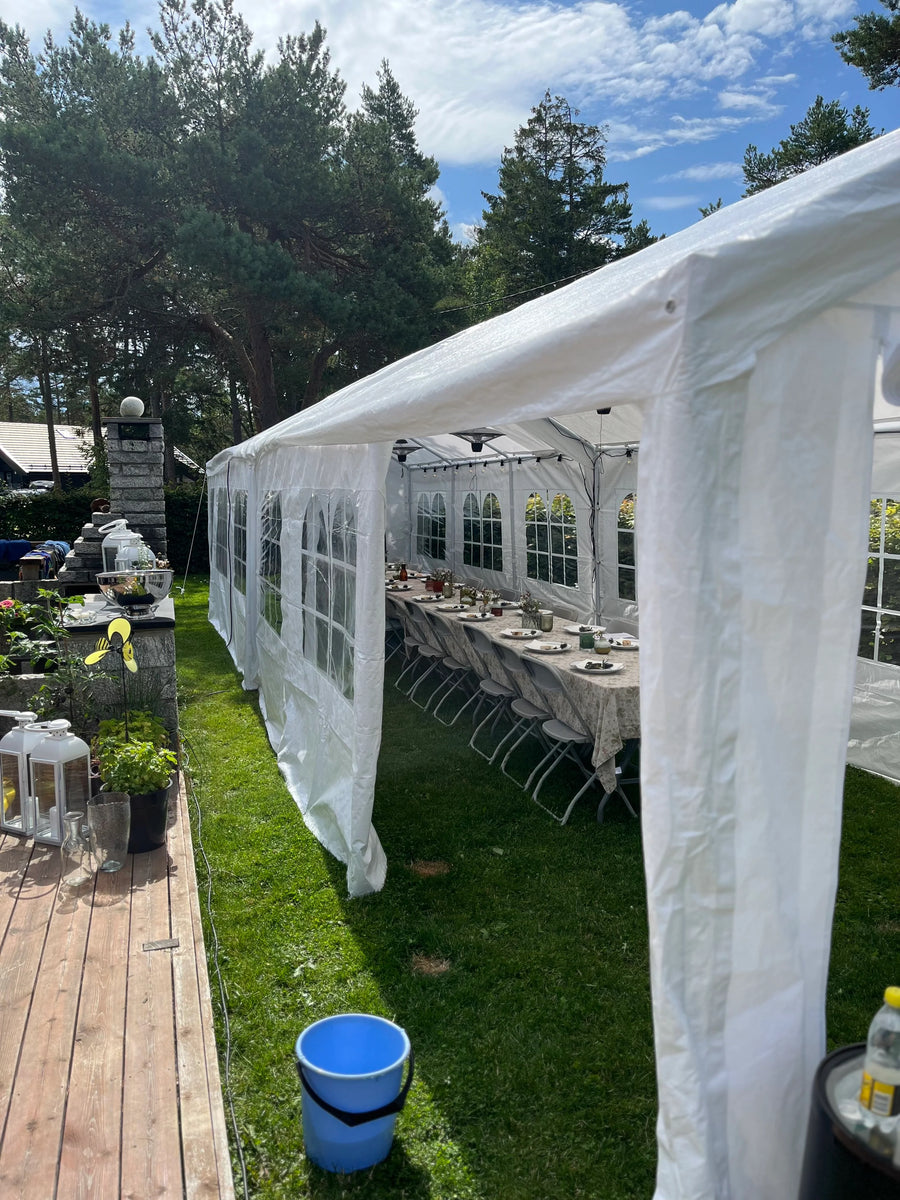 Smalt telt med langbord på Humlekjær - Berg Event — bilde 5