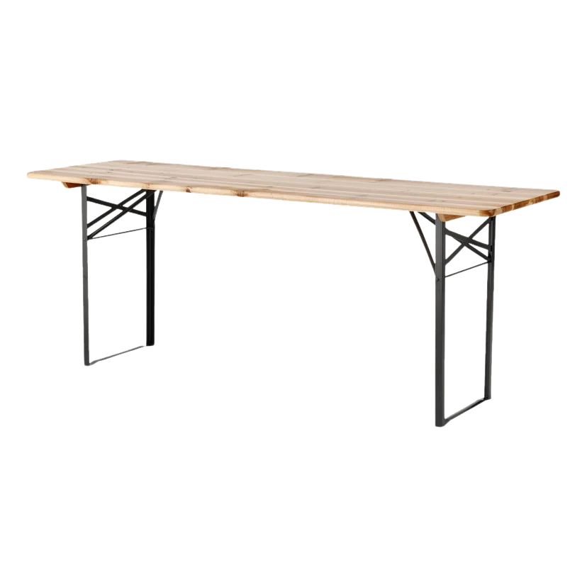 Trebord 197x60cm til benkesett utendørs — bilde 2